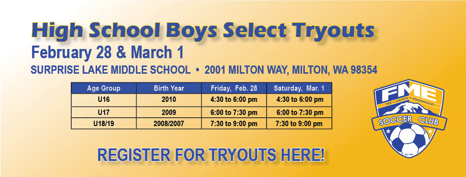 HS Boys Select Tryouts